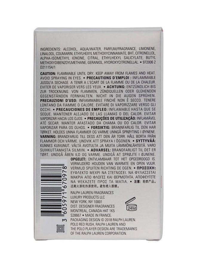 RALPH LAUREN Polo Red Rush EDT 125ml - Image 4