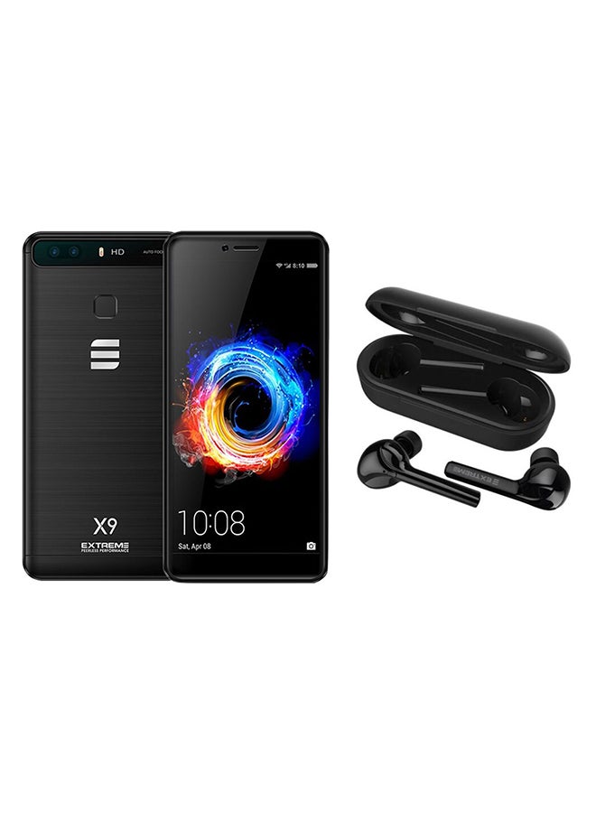 G-TiDE EXTREME Extreme X9 Dual SIM Black 2GB RAM 16GB 4G LTE With TWS Stereo Bluetooth In-Ear Earbuds  - Image 1