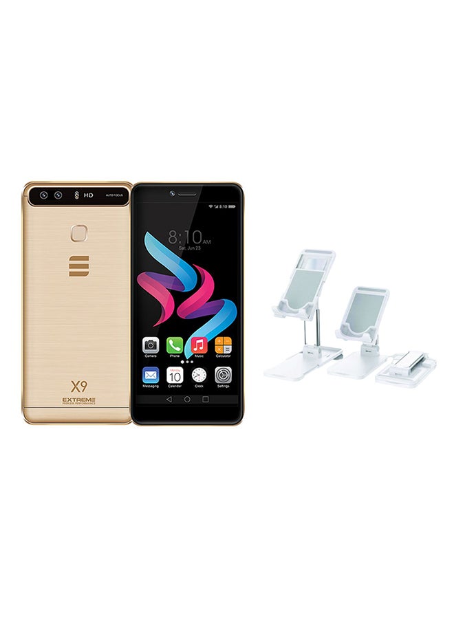 G-TiDE EXTREME Extreme X9 Dual SIM Gold 2GB RAM 16GB 4G LTE With Mobile Holder  - Image 1