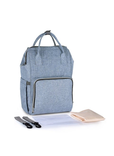 Lightweight Diaper Bag With Stroller Strap Blue