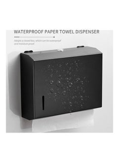 Generic Wall Mounted Paper Towel Dispenser Black 27.30x8.70x21.50cm  - Image 2