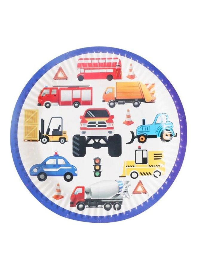 6-Piece Construction Theme Tableware Disposable Plates
