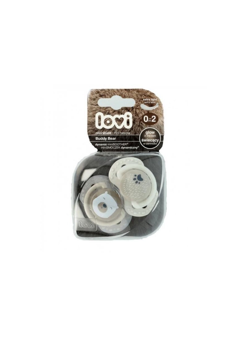lovi 2-Piece Buddy Bear Dynamic Soother 0-2Months  - Image 3