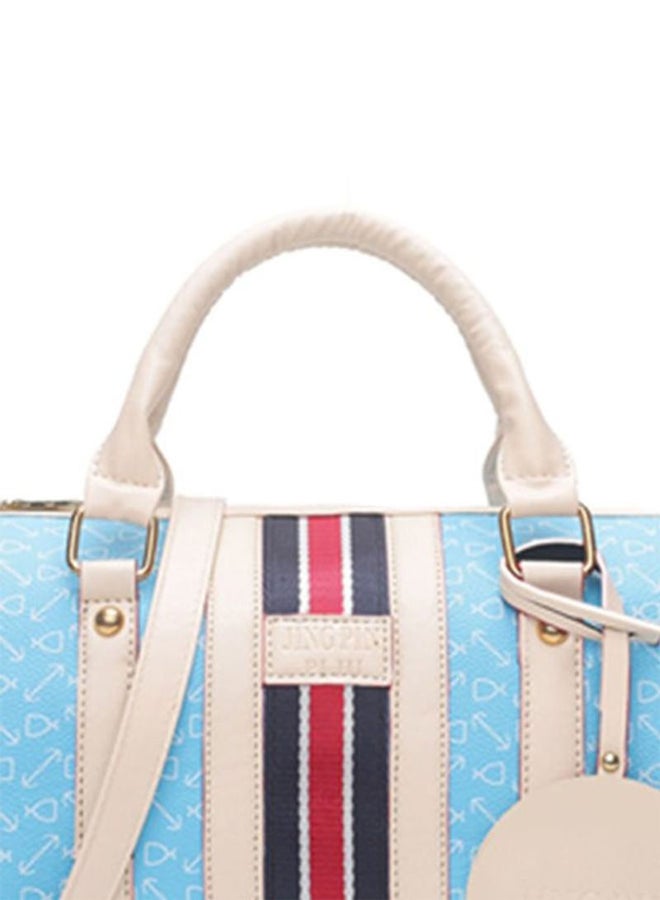 Stylish And Elegant Satchel Handbag 28 x 26 cm Pink/Blue/Red  - Image 3