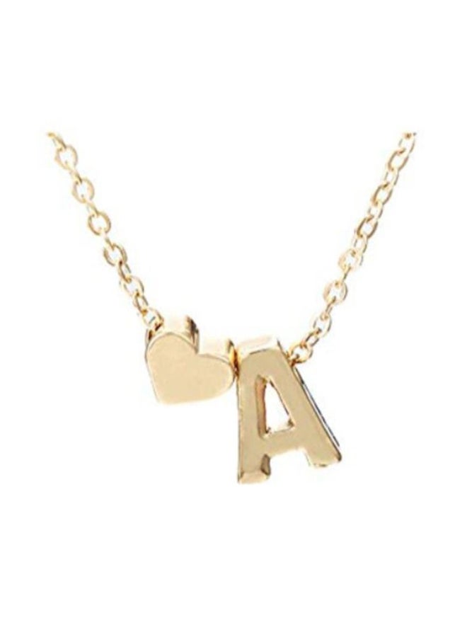Heart  Personalized Letter Pendant Necklace