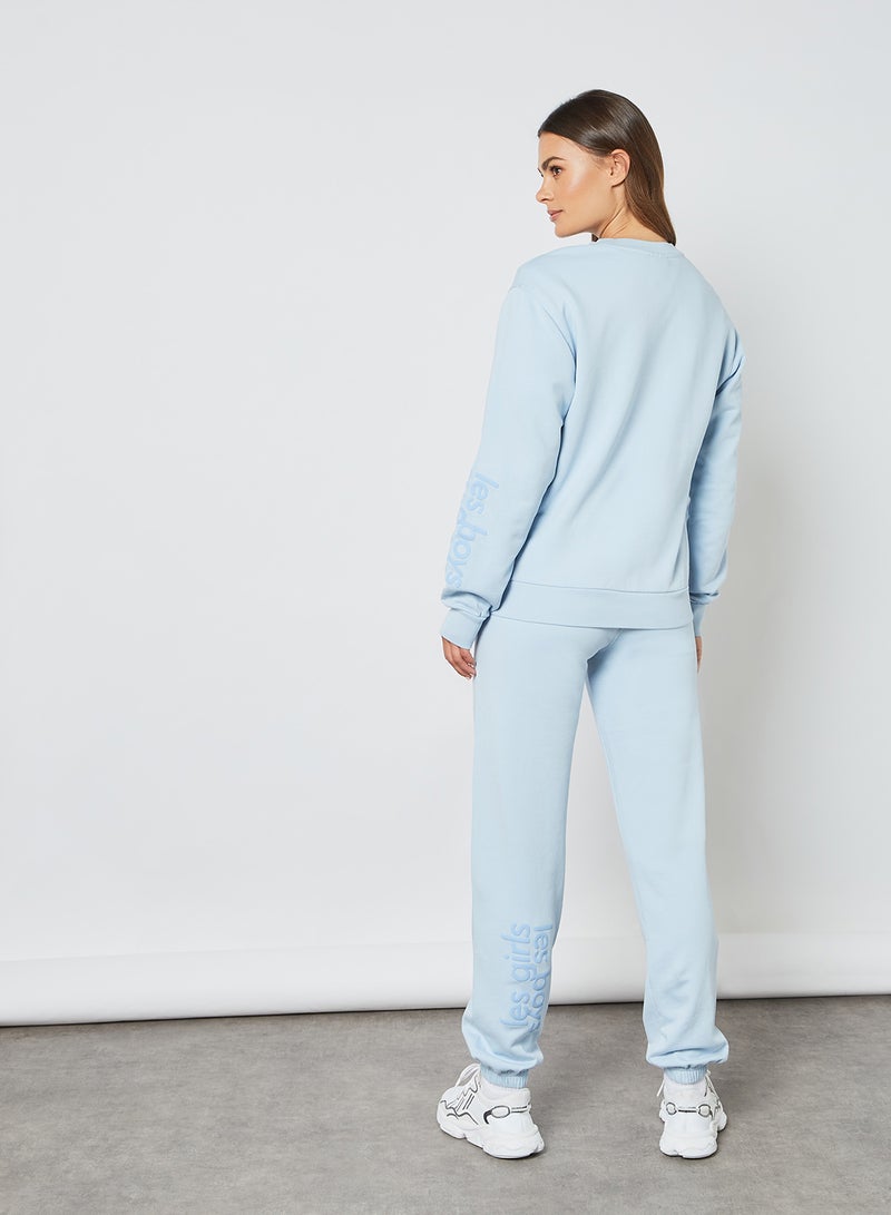 Les Girls Les Boys - Crew Neck Sweatshirt Cashmere Blue - Image 1