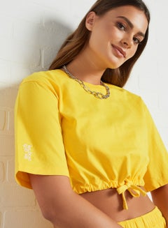 Drawstring Hem Crop Top Daffodil - v1620656275/N44706313V_4