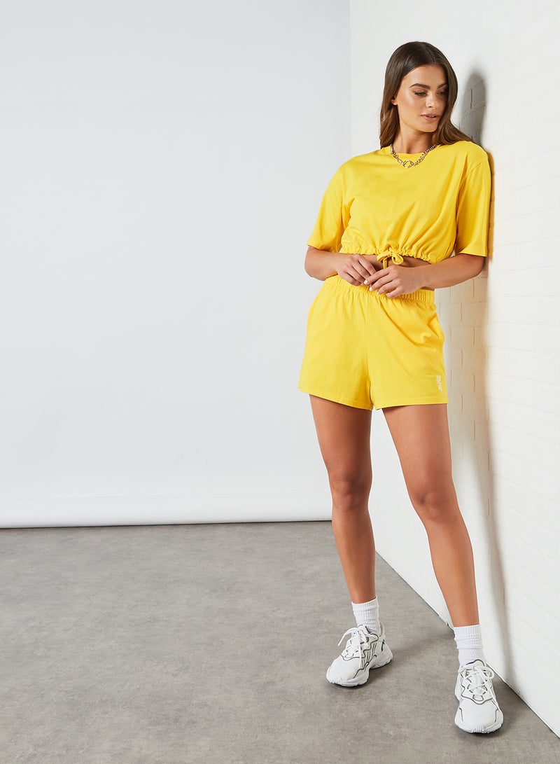 Les Girls Les Boys Basic Logo Shorts Daffodil  - Image 3