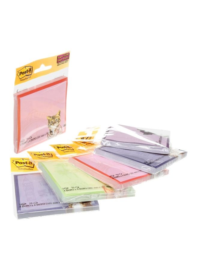 ثري ام مجموعة من أوراق الملاحظات ذاتية اللصق من 75 قطعة متعدد الألوان - Image 1