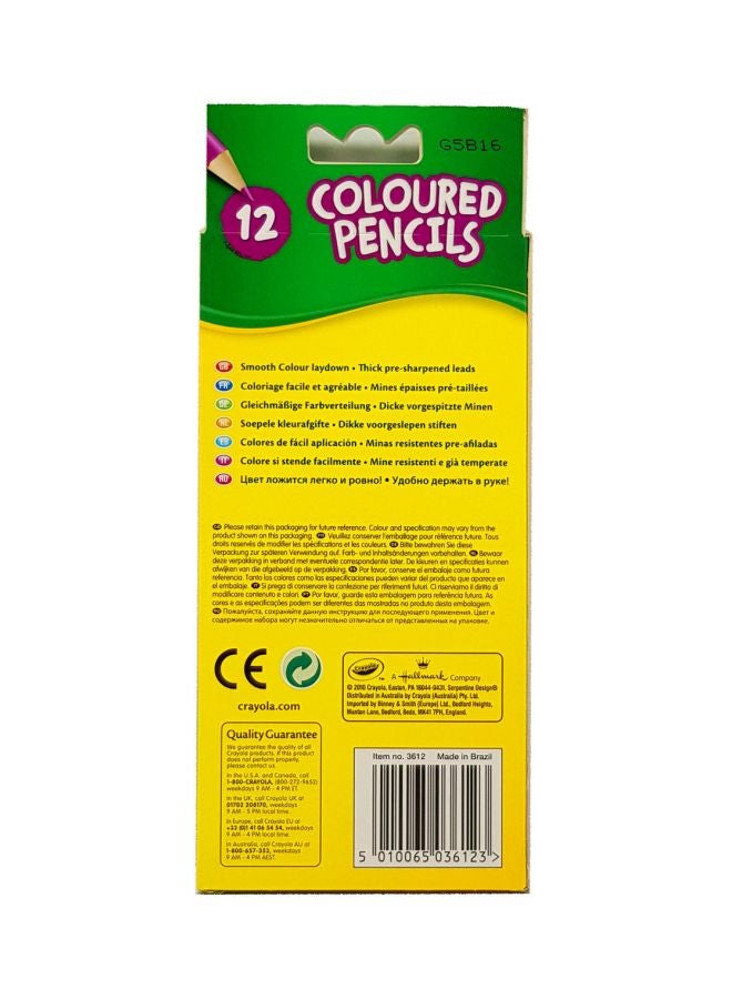 كرايولا أقلام تلوين خشبية مكونة من 12 قطعة متعدد الألوان - Image 3