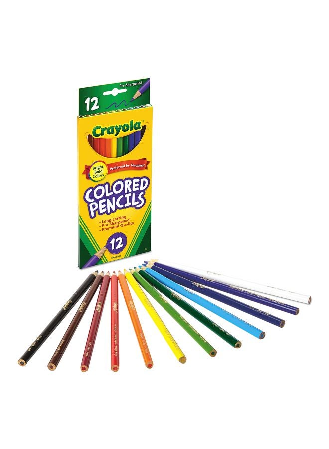 كرايولا أقلام تلوين خشبية مكونة من 12 قطعة متعدد الألوان - Image 1