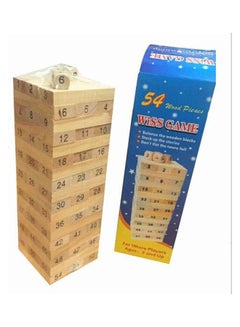 Timber Tower Wood Block Stacking Game Number Match Playset
