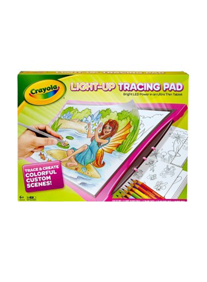 Crayola Light-Up Art Tool Bright LED Power Easy Tracing Pad Kit For Girls, 6+ Years 27x35x5.5cm - Image 1