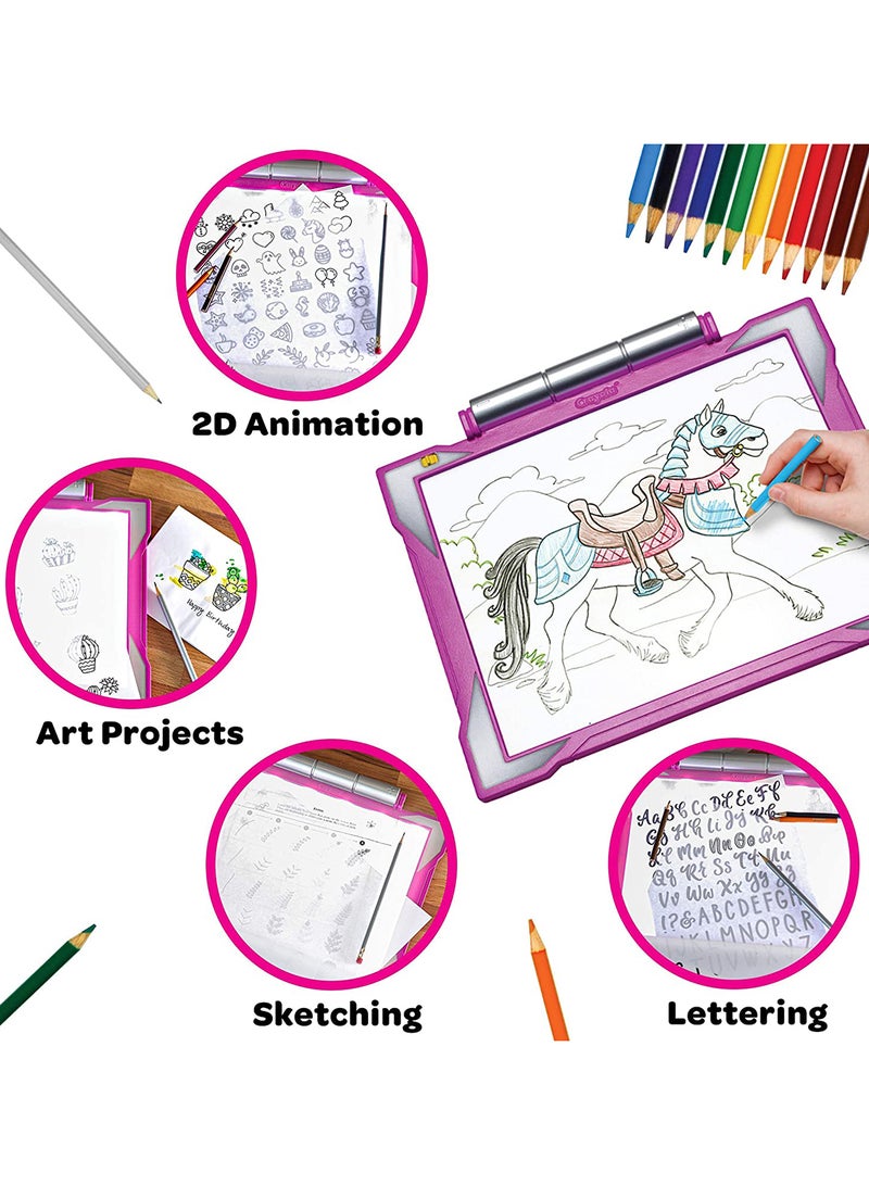 Light-Up Art Tool Bright LED Power Easy Tracing Pad Kit For Girls, 6+ Years 27x35x5.5cm - v1620658414/N43812158A_3