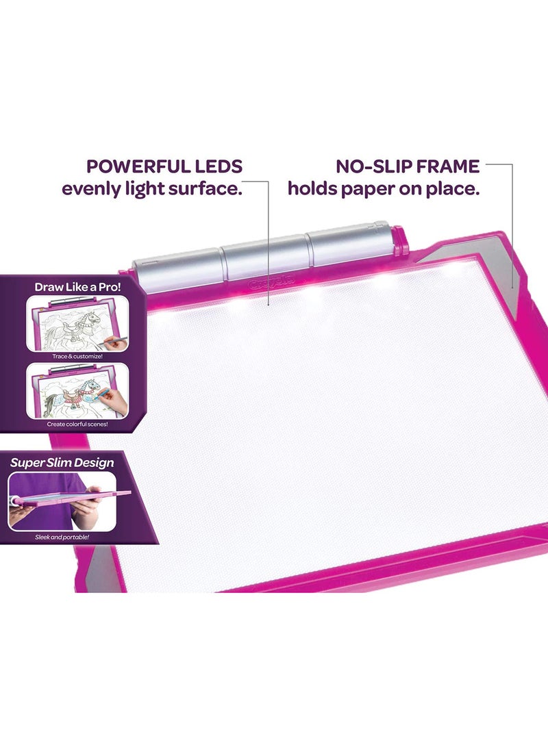 Crayola Light-Up Art Tool Bright LED Power Easy Tracing Pad Kit For Girls, 6+ Years 27x35x5.5cm - Image 5