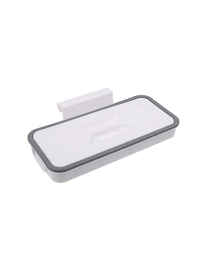 Hanging Trash Bag Holder White-Grey 23.5cm  - Image 1