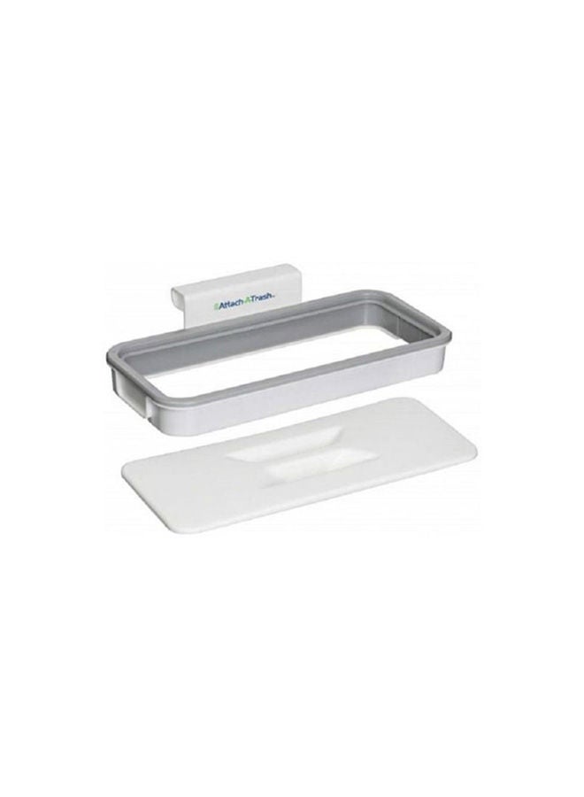 Hanging Trash Bag Holder White-Grey 5x2.4inch - Image 1