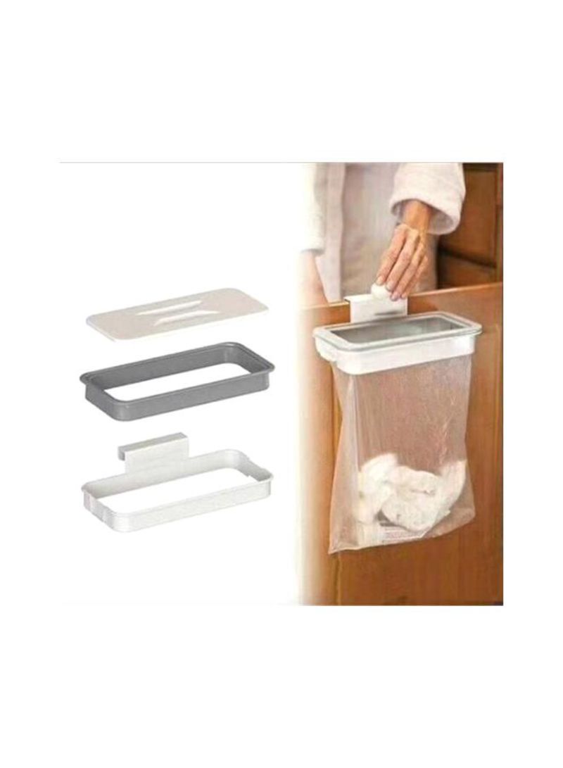 Hanging Trash Bag Holder White-Grey 5x2.4inch - Image 2
