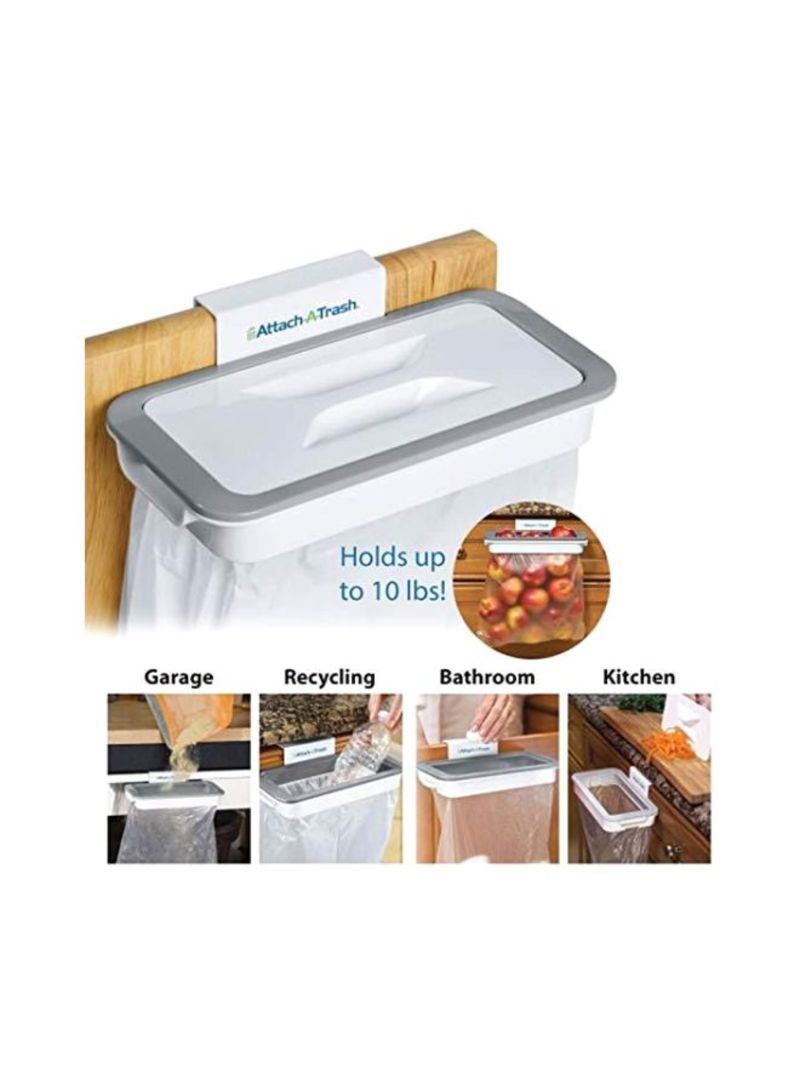 Hanging Trash Bag Holder White-Grey 5x2.4inch - Image 3