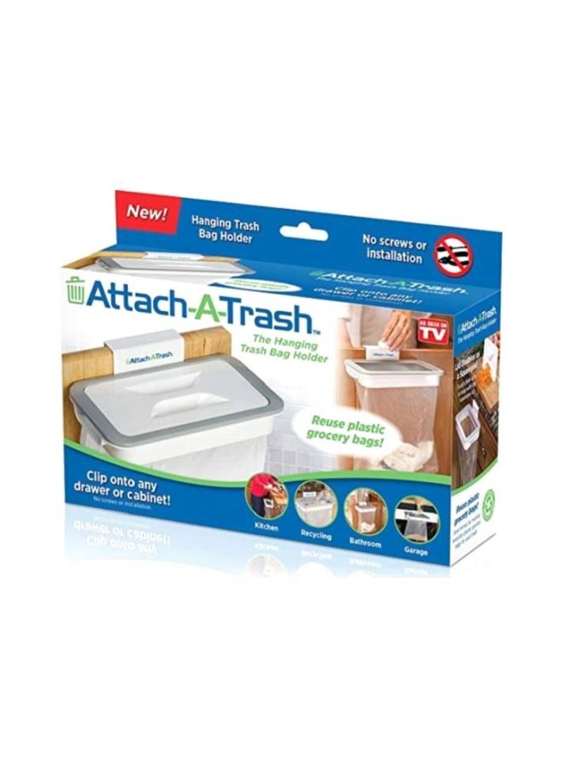 Hanging Trash Bag Holder White-Grey 5x2.4inch - Image 4