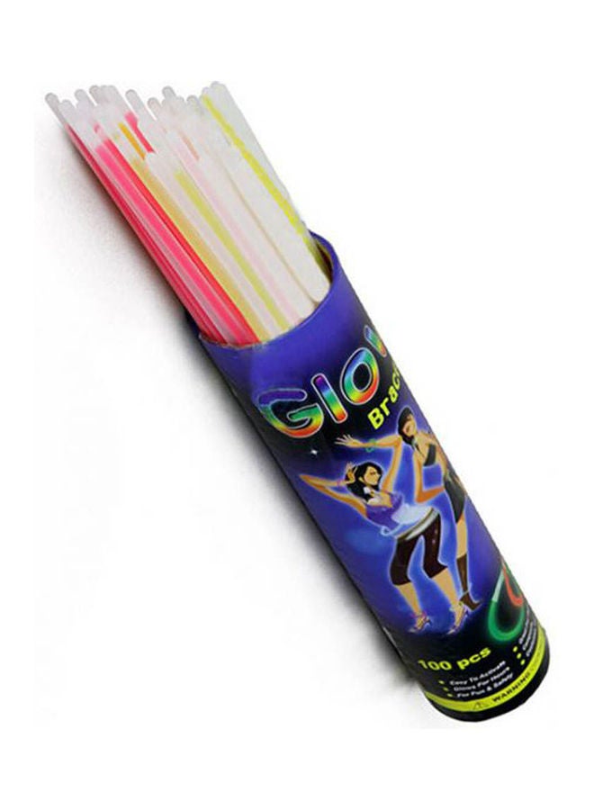 A Pack Of Glow In The Dark Bracelets And Sticks (100 Pieces, 6 Colors) 8inch  - Image 1