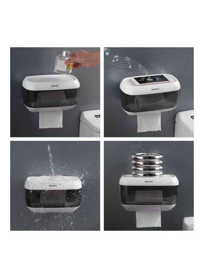 MENGNI - Paper Towel Dispenser White/Black 23.00x12.50x15.50cm - Image 1