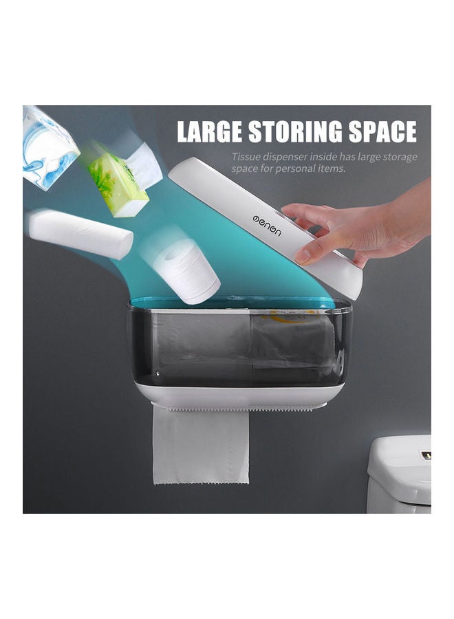 MENGNI - Paper Towel Dispenser White/Black 23.00x12.50x15.50cm - Image 1