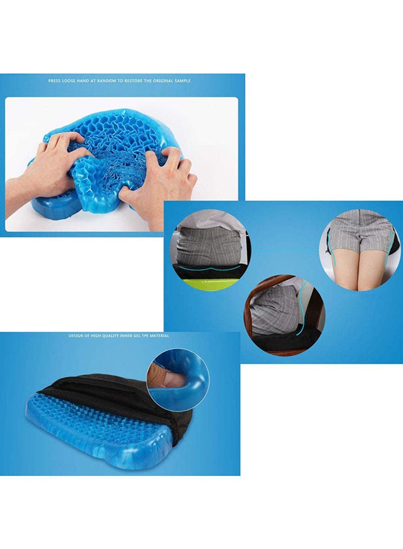 Generic - 3D Cooling Grid Mesh Gel Pad Gel Seat Cushion Egg Sitter Cushion Polyester Multicolour 34x42x4cm - Image 1