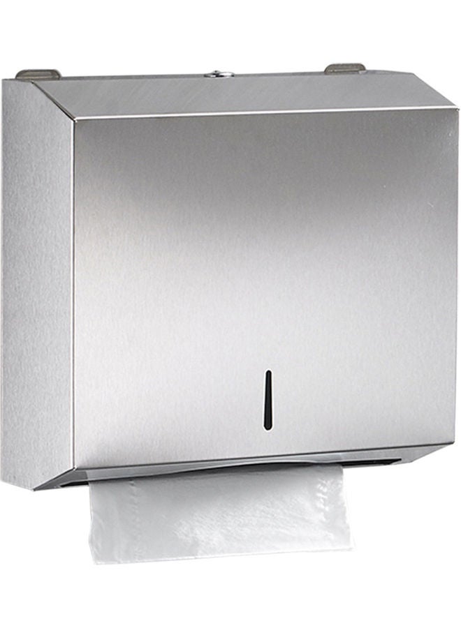 Generic - Wall Mounted Paper Towel Dispenser Silver 27.00x12.50x26.00cm - Image 1