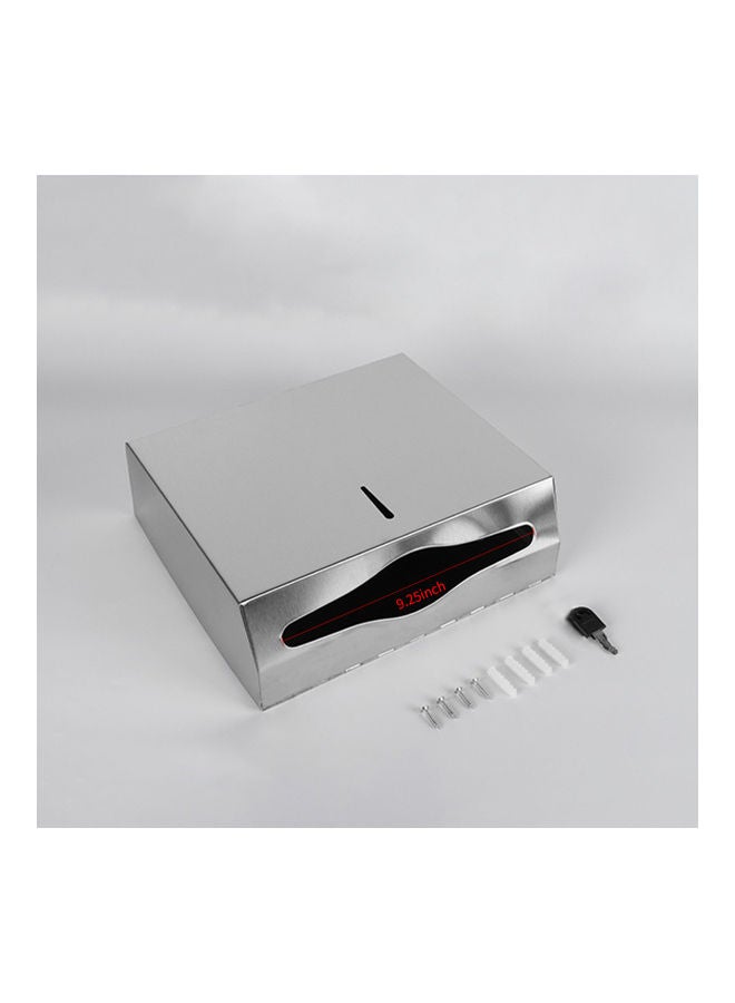 Generic - Wall Mounted Paper Towel Dispenser Silver 27.00x12.50x26.00cm - Image 1
