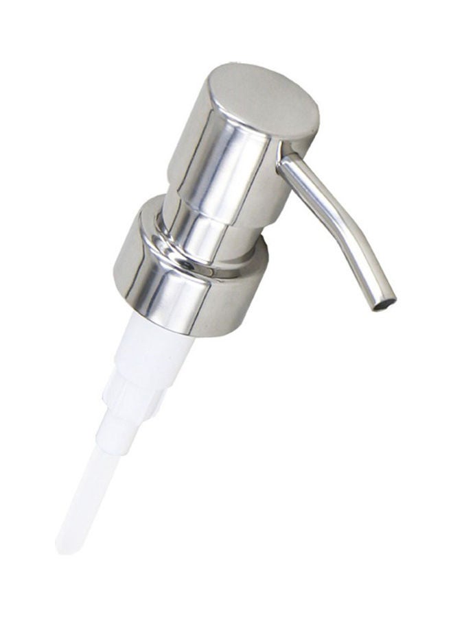 Stainless Steel Soap and Lotion Dispenser Pump Silver/White 29 x 2.50 x 5cm - Image 1