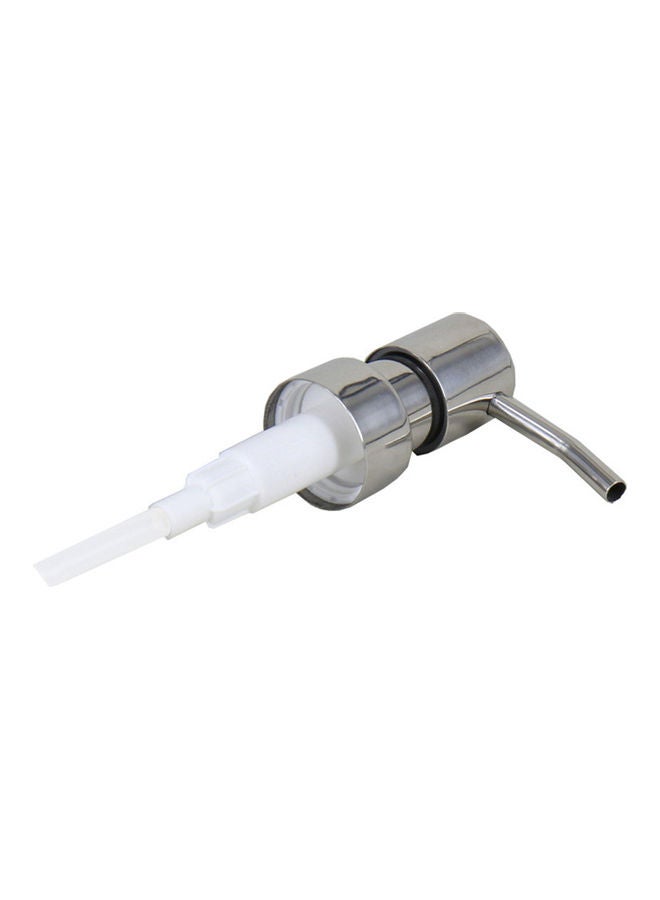 Stainless Steel Soap and Lotion Dispenser Pump Silver/White 29 x 2.50 x 5cm - Image 4
