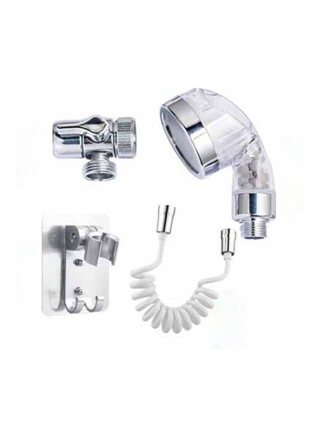 Hand Shower Bathroom Sink Sprayer Rinser Set Silver/White 20 x 8 x 8cm - Image 1