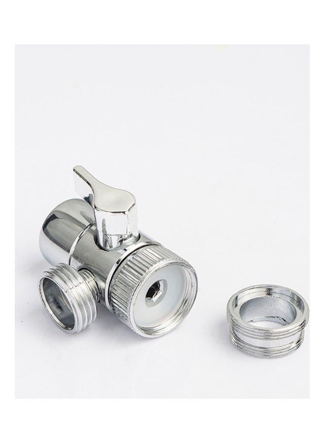 Hand Shower Bathroom Sink Sprayer Rinser Set Silver/White 20 x 8 x 8cm - Image 2