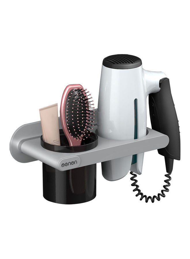 MENGNI Wall Mounted Hair Dryer Holder Grey 22.00x10.00x14.00cm  - Image 1