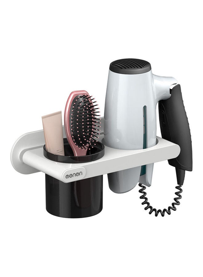 MENGNI Wall Mounted Hair Dryer Hanging Rack White 22.00x10.00x14.00cm  - Image 1