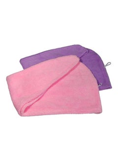 Generic 2-Piece Super Absorbent Hair Wrap Set Multicolour 25inch 
