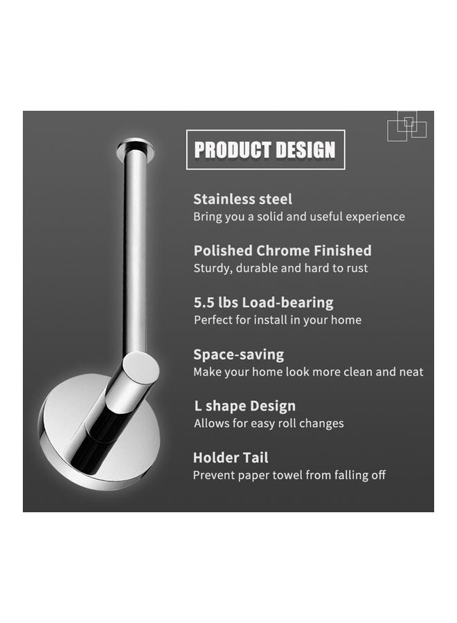 Generic - Stainless Steel Toilet Paper Holder Silver 19.00x6.50x10.00cm - Image 1