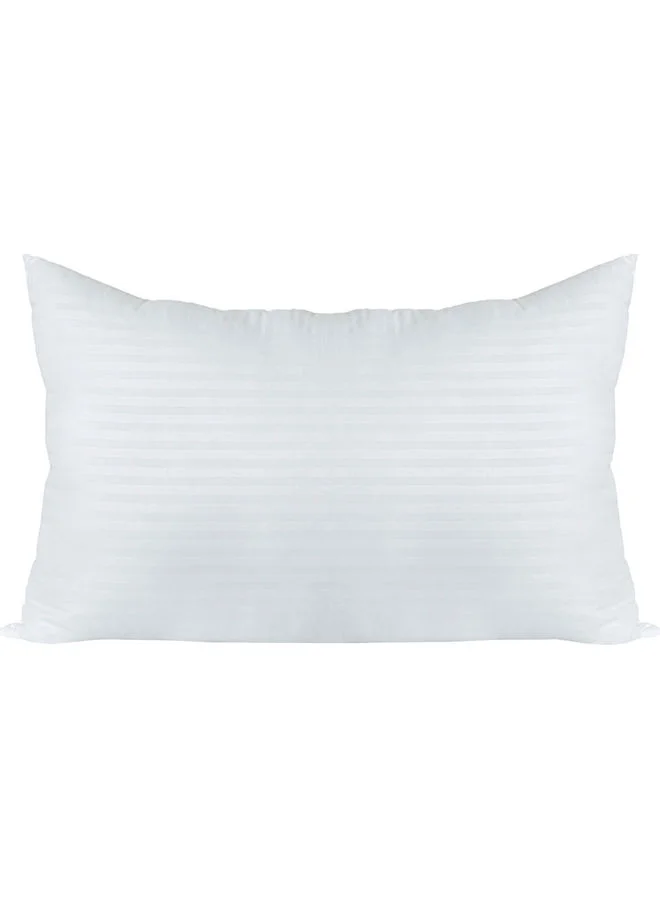 DANUBE HOME Comfy Stripe Microfiber Pillow Hypoallergenic Side And Back Sleeping Pillows For Neck And Shoulder Support White Stripe 50x75cm
