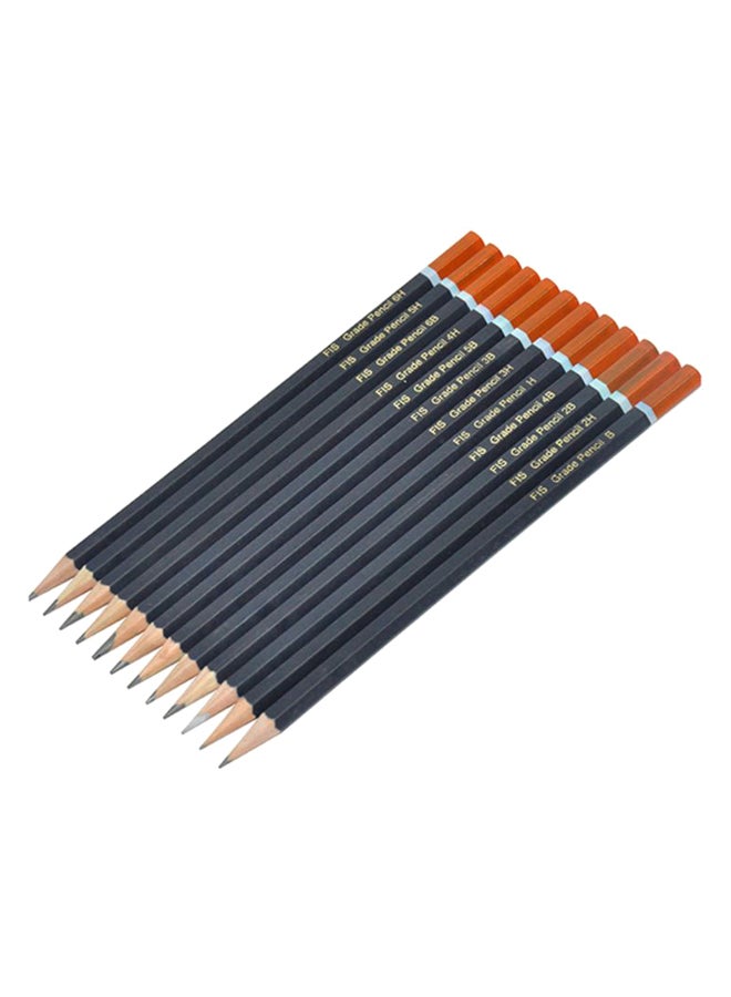 إف اي أس  مجموعة أقلام رصاص مناسبة للاستخدام في الصف ومكوّنة من 12 قطعة أزرق/أحمر - Image 1