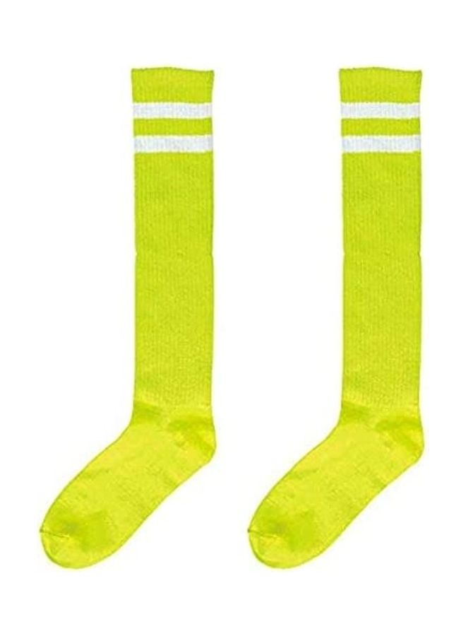 Neon Stripe Knee Socks