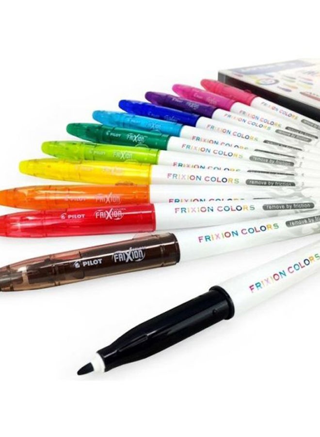 PILOT 12-Piece Frixion Erasable Colour Pen Set Yellow/Red/Blue - Image 2