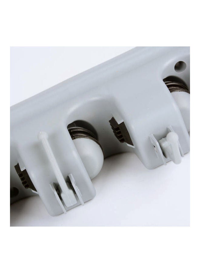 Mop Holder With Hooks Grey 27.00x6.70x8.70cm - Image 2
