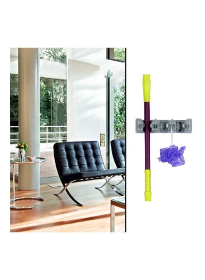 Mop Holder With Hooks Grey 27.00x6.70x8.70cm - Image 3