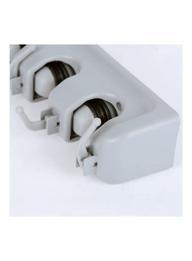 Mop Holder With Hooks Grey 27.00x6.70x8.70cm - Image 4