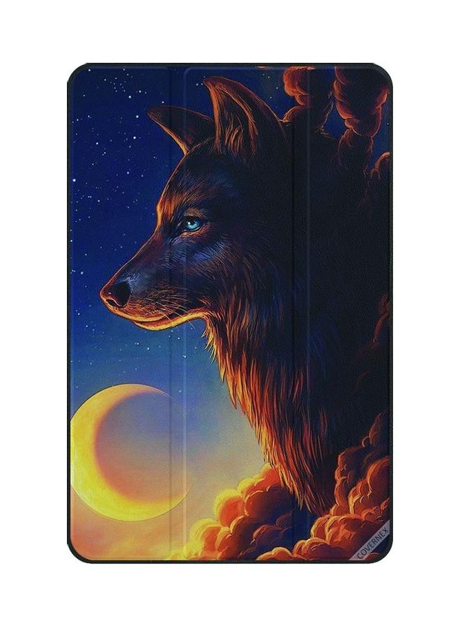 Covernex Protective Case Cover for Samsung Galaxy Tab S6 Lite Wolf and Half Moon - Image 1