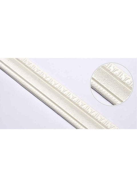 3D Foam Wall Decorative Waist Line White 230 x 8cm