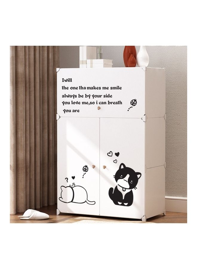 fashionhome Multi-step Adjustable Plastic Shoe Organizer White 61 x 31 x 93cm - Image 1