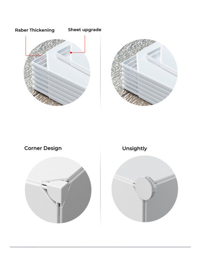fashionhome - Multi-steps Adjustable Plastic Shoe Organizer White 61 x 31 x 93cm - Image 1