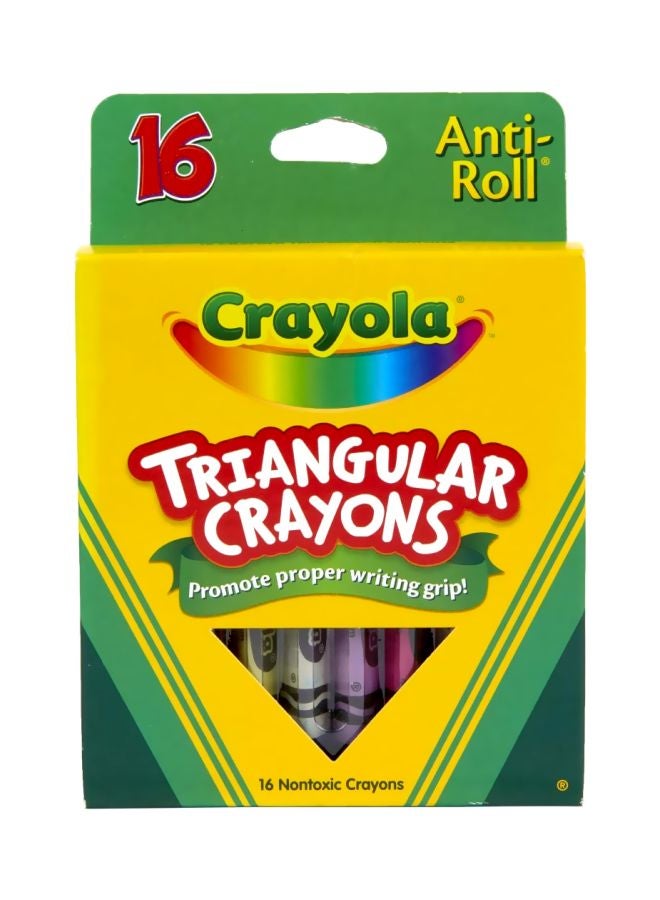 كرايولا أقلام تلوين مثلثية الشكل من 16 قطعة طراز 52-4016 أخضر/برتقالي/أزرق - Image 2